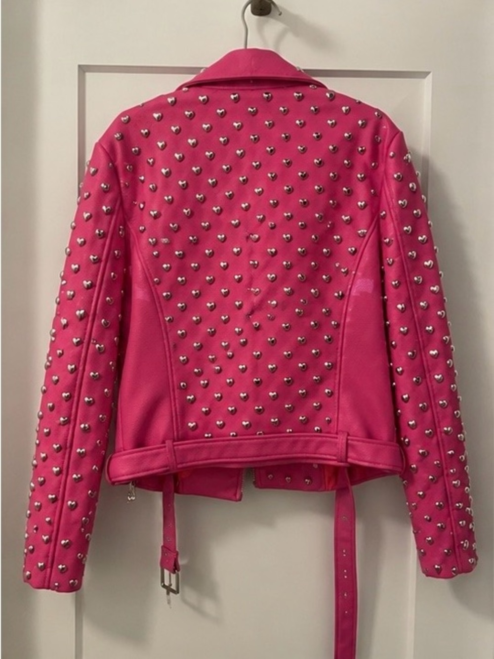 Love Is In The Air Heart Studded Moto Jacket - Picture 3 of 3